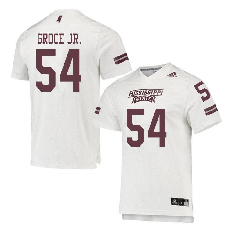 Men #54 Rodney Groce Jr. Mississippi State Bulldogs College Football Jerseys Sale-White - Click Image to Close